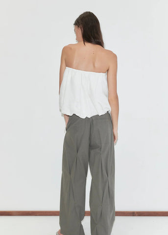 Bubble top in White Linen - Deiji Studios