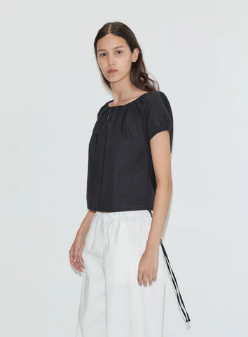 Tie Top in Black Stripe - Deiji Studios