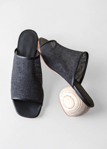 Milla Mule in Coal Jute  - Huma Blanco