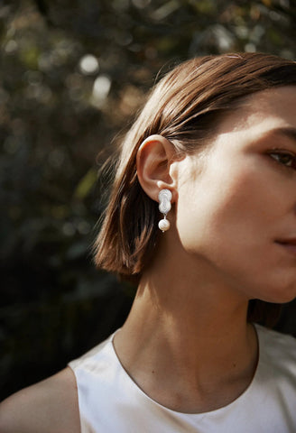 Silver Dew Drop Earrings - Leigh Miller