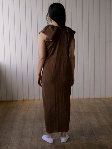 Max Dress in Loam Brown - Baserange