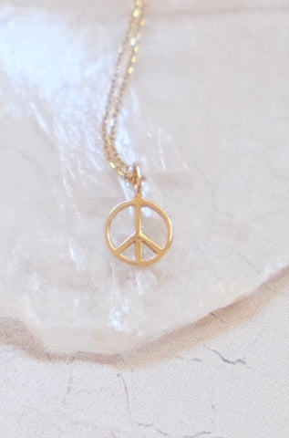 14k Peace Charm